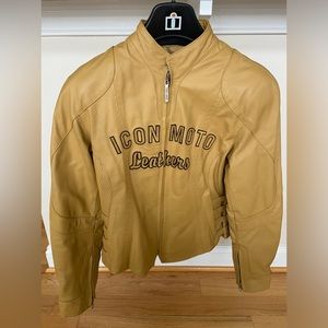 ICON Moto Leather Jacket EUC
